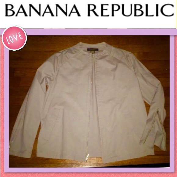 BANANA REPUBLIC 💛NWOT STRETCH FRONT ZIP JACKET😘 - Picture 3 of 8